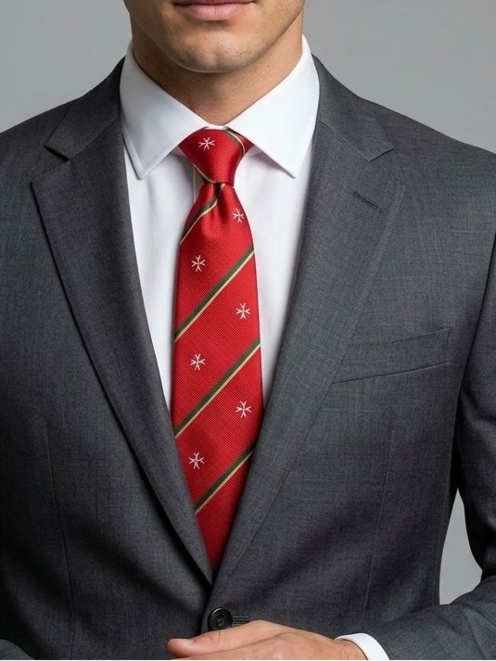 Knights of Malta Sovereign Military Order Regimental Striped Red Tie